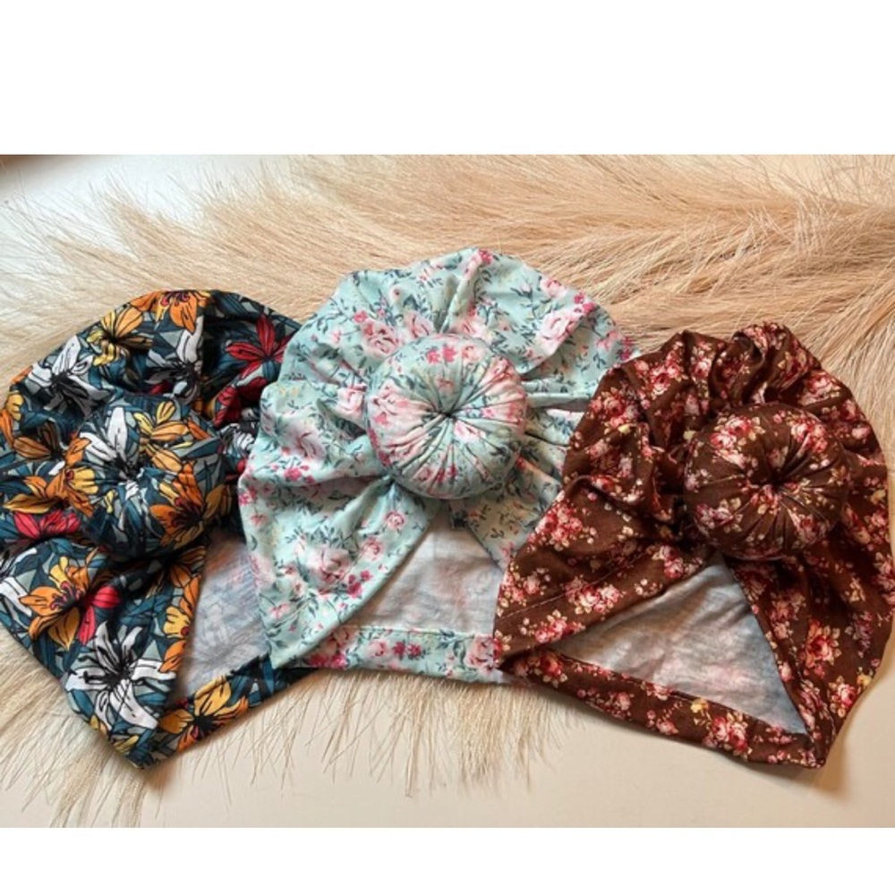 Set of 3 floral handmade headbands